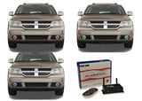 Dodge-Journey-2009, 2010, 2011, 2012, 2013-LED-Halo-Fog Lights-RGB-WiFi Remote-DO-JO0913-V3FWI