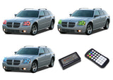Dodge-Magnum-2005, 2006, 2007-LED-Halo-Headlights and Fog Lights-RGB-Colorfuse RF Remote-DO-MG0507-V3HFCFRF