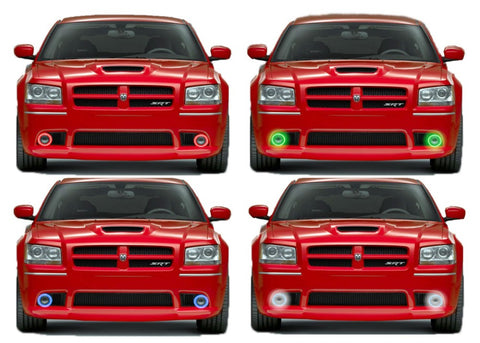 Dodge-Magnum-2005, 2006, 2007, 2008-LED-Halo-Fog Lights-RGB-No Remote-DO-MG0508-V3F