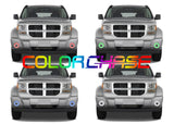Dodge-Nitro-2007, 2008, 2009, 2010, 2011, 2012-LED-Halo-Fog Lights-ColorChase-No Remote-DO-NI0712-CCF