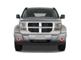 Dodge-Nitro-2007, 2008, 2009, 2010, 2011, 2012-LED-Halo-Fog Lights-ColorChase-No Remote-DO-NI0712-CCF