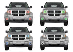 Dodge-Nitro-2007, 2008, 2009, 2010, 2011, 2012-LED-Halo-Headlights and Fog Lights-RGB-No Remote-DO-NI0712-V3HF