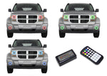 Dodge-Nitro-2007, 2008, 2009, 2010, 2011, 2012-LED-Halo-Headlights and Fog Lights-RGB-Colorfuse RF Remote-DO-NI0712-V3HFCFRF