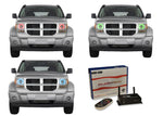 Dodge-Nitro-2007, 2008, 2009, 2010, 2011, 2012-LED-Halo-Headlights-RGB-WiFi Remote-DO-NI0712-V3HWI