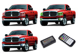 Dodge-Ram 1500-2006, 2007, 2008-LED-Halo-Headlights and Fog Lights-RGB-Colorfuse RF Remote-DO-RM0608-V3HFCFRF