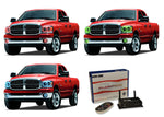 Dodge-Ram 1500-2006, 2007, 2008-LED-Halo-Headlights and Fog Lights-RGB-WiFi Remote-DO-RM0608-V3HFWI
