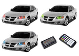 Dodge-Stratus-2001, 2002, 2003, 2004, 2005, 2006-LED-Halo-Headlights-RGB-Colorfuse RF Remote-DO-ST0106-V3HCFRF
