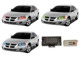 Dodge-Stratus-2001, 2002, 2003, 2004, 2005, 2006-LED-Halo-Headlights-RGB-RF Remote-DO-ST0106-V3HRF