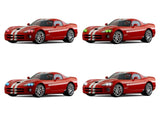 Dodge-Viper-2003, 2004, 2005, 2006, 2007, 2008, 2009, 2010-LED-Halo-Headlights-RGB-No Remote-DO-VI0310-V3H
