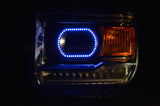 GMC-Sierra 1500-2014, 2015-LED-Halo-Headlights-RGB-Bluetooth RF Remote-GMC-SR1416-V3HBTRF