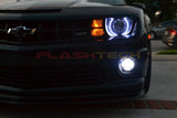 Chevrolet-Camaro-2010, 2011, 2012, 2013-LED-Halo-Headlights and Fog Lights-White-RF Remote White-CY-CARS1013-WHFRF