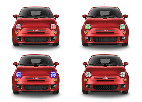 Fiat-500-2012, 2013-LED-Halo-Headlights-RGB-No Remote-FI-5001213-V3H
