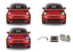 Fiat-500-2012, 2013-LED-Halo-Headlights-RGB-IR Remote-FI-5001213-V3HIR