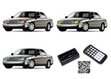 Ford-Crown Victoria-1998, 1999, 2000, 2001, 2002, 2003, 2004, 2005, 2006, 2007, 2008, 2009, 2010, 2011-LED-Halo-Headlights-RGB-Bluetooth RF Remote-FO-CV9801-V3HBTRF