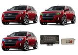 Ford-Edge-2011, 2012, 2013, 2014-LED-Halo-Headlights-RGB-RF Remote-FO-ED1114-V3HRF