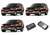 Ford-Expedition-2003, 2004, 2005, 2006-LED-Halo-Headlights-RGB-Colorfuse RF Remote-FO-EP0306-V3HCFRF