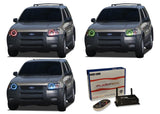 Ford-Escape-2001, 2002, 2003, 2004-LED-Halo-Headlights-RGB-WiFi Remote-FO-ES0104-V3HWI