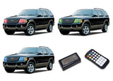 Ford-Explorer-2002, 2003, 2004, 2005-LED-Halo-Headlights-RGB-Colorfuse RF Remote-FO-EX0205-V3HCFRF