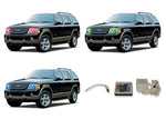Ford-Explorer-2002, 2003, 2004, 2005-LED-Halo-Headlights-RGB-IR Remote-FO-EX0205-V3HIR