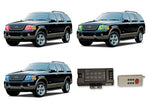 Ford-Explorer-2002, 2003, 2004, 2005-LED-Halo-Headlights-RGB-RF Remote-FO-EX0205-V3HRF