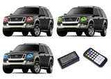Ford-Explorer-2006, 2007, 2008, 2009, 2010-LED-Halo-Headlights-RGB-Colorfuse RF Remote-FO-EX0610-V3HCFRF