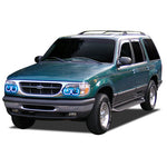 Ford-Explorer-1995, 1996, 1997, 1998, 1999, 2000, 2001-LED-Halo-Headlights-RGB-Bluetooth RF Remote-FO-EX9501-V3HBTRF