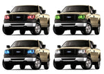 Ford-F-150-2004, 2005, 2006, 2007, 2008-LED-Halo-Headlights-RGB-No Remote-FO-F10408-V3H