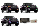 Ford-F-150-2004, 2005, 2006, 2007, 2008-LED-Halo-Headlights and Fog Lights-RGB-RF Remote-FO-F10408-V3HFRF
