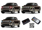 Ford-F-150-2013, 2014-LED-Halo-Headlights-RGB-Bluetooth RF Remote-FO-F11314P-V3HBTRF