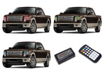 Ford-F-150-2013, 2014-LED-Halo-Headlights-RGB-Colorfuse RF Remote-FO-F11314P-V3HCFRF