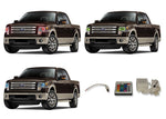 Ford-F-150-2013, 2014-LED-Halo-Headlights-RGB-IR Remote-FO-F11314P-V3HIR