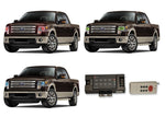 Ford-F-150-2013, 2014-LED-Halo-Headlights-RGB-RF Remote-FO-F11314P-V3HRF