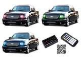 Ford-F150-1997, 1998, 1999, 2000, 2001, 2002, 2003-LED-Halo-Headlights-RGB-Bluetooth RF Remote-FO-F19703-V3HBTRF