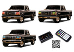 Ford-F-250-1992, 1993, 1994, 1995, 1996, 1997-LED-Halo-Headlights-RGB-Bluetooth RF Remote-FO-F29297-V3HBTRF