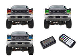 Ford-F-250 Super Duty-1999, 2000, 2001, 2003, 2004-LED-Halo-Headlights-RGB-Colorfuse RF Remote-FO-F29904-V3HCFRF