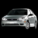 Ford-Focus-2005, 2006, 2007-LED-Halo-Headlights-RGB-Bluetooth RF Remote-FO-FC0507-V3HBTRF