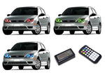 Ford-Focus-2005, 2006, 2007-LED-Halo-Headlights-RGB-Colorfuse RF Remote-FO-FC0507-V3HCFRF