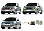 Ford-Focus-2005, 2006, 2007-LED-Halo-Headlights-RGB-IR Remote-FO-FC0507-V3HIR