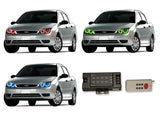 Ford-Focus-2005, 2006, 2007-LED-Halo-Headlights-RGB-RF Remote-FO-FC0507-V3HRF