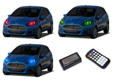 Ford-Fiesta-2011, 2012, 2013-LED-Halo-Headlights-RGB-Colorfuse RF Remote-FO-FI1113-V3HCFRF