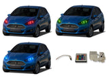 Ford-Fiesta-2011, 2012, 2013-LED-Halo-Headlights-RGB-IR Remote-FO-FI1113-V3HIR