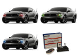 Ford-Mustang-2010, 2011, 2012, 2013-LED-Halo-Headlights-RGB-WiFi Remote-FO-MU1014-V3HWI