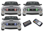 Ford-Mustang-2005, 2006, 2007, 2008, 2009-LED-Halo-Fog Lights-RGB-Colorfuse RF Remote-FO-MUGT0509-V3FCFRF