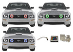 Ford-Mustang-2005, 2006, 2007, 2008, 2009-LED-Halo-Fog Lights-RGB-IR Remote-FO-MUGT0509-V3FIR