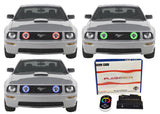 Ford-Mustang-2005, 2006, 2007, 2008, 2009-LED-Halo-Fog Lights-RGB-WiFi Remote-FO-MUGT0509-V3FWI