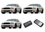 Ford-Mustang-2010, 2011, 2012, 2013, 2014-LED-Halo-Headlights-RGB-Colorfuse RF Remote-FO-MUP1014-V3HCFRF