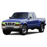 Ford-Ranger-1998, 1999, 2000-LED-Halo-Headlights-RGB-Bluetooth RF Remote-FO-RA9800-V3HBTRF