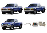 Ford-Ranger-1998, 1999, 2000-LED-Halo-Headlights-RGB-IR Remote-FO-RA9800-V3HIR