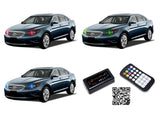 Ford-Taurus-2010, 2011, 2012-LED-Halo-Headlights-RGB-Bluetooth RF Remote-FO-TA1012-V3HBTRF