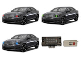 Ford-Taurus-2013, 2014, 2015, 2016-LED-Halo-Headlights-RGB-RF Remote-FO-TA1316-V3HRF